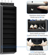 10 Tiers Large Over the Door Shoe Organizer Hanging Shoe Rack with Deep Pockets for Storage Door Storage Solution
