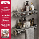Bathroom Storage Rack Stainless Steel Anti Rust Storage Shower Rack Suction Cup Storage Rack Household Storage Appliances