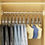 10/20/30PCS Stainless Steel Clothespins Laundry Clothes Pegs Hook Portable Hanging Clothes Clip Pants Socks Storage Clip