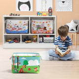 Large Capacity Clothing Sorting Box with Rope HandleCartoon Folding Linen Storage Basket for Toys Underwear Socks Organizer