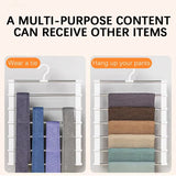 7 Layers Stainless Steel Pants Hanger Space Saving Closet Organizer Trousers Rack Non-Slip Wardrobe Storage Clothes Rack