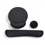 Keyboard Wrist Rest Pad and Mouse Pad Set 3pcs Kit Ergonomic Memory Foam Mouse Wrist Support with Non-Slip Base for Home Office