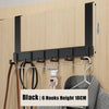 Hooks Over The Door 6 Hooks Clothes Coat Hat Towel Hanger Home Bathroom Organizer Rack Kitchen Accessories Holder