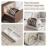 Slide Rail Pull Out Tray Organizer Adjustable Dish Storage Rack Practical Holder For Kitchen Cabinet Pots Pans Household