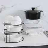 Kitchen Seasoning Corner Rack Pot Dish Food Sundries Organizer Rack Non Punching Portable Storage Table Kitchen Bathroom Holder