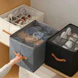 Multiple Lattices Shoes Storage Box Foldable Separated Shoes Box Large Capacity With Handle Shoe Dispenser Shoes Organizer