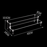 Acrylic Riser Display Stand Perfume Organizer Shelves for Amiibo Funko Figures Toys Cupcake Desserts Collection Cosmetic Jewelry