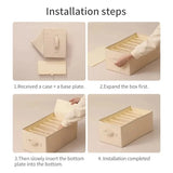 Washable Wardrobe Clothes Organizer Foldable Closet Divider Underwear Drawer Mesh Separation Box for T-shirt,Legging,So