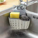 No-Drill Sponge & Brush Holder with Drainage, Adjustable Over-Sink Rack for Faucet, Quick Install