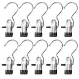 10/20/30PCS Stainless Steel Clothespins Laundry Clothes Pegs Hook Portable Hanging Clothes Clip Pants Socks Storage Clip