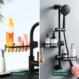 Bathroom Shower Rack Perforated Shower Storage Sponge Unidirectional Drainage Storage Rack Household Shower Soap Storage Rack