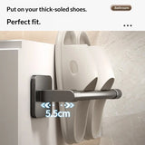 Bathroom Slipper Rack, No-Drill Wall-Mounted Draining Storage Hanging Rack for Toilet Door, Shoe Storage Organizer.
