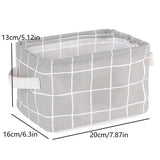 1pc Cotton Linen Fabric Waterproof Desktop Sundries Basket Storage Box Cosmetic Toy Organizer Underwear Socks Clothes Storagebag