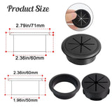 50mm 60mm Cable Grommet Desk Cord Hole Cover, Wire Outlet Port Threading Box Cover for Office Table Countertop Cable Management