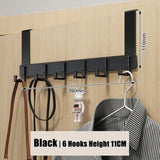 Door Hanger Storage 6 Hooks Over The Door Clothes Coat Hat Towel Hanger Home Organizer Rack Bathroom Kitchen Accessories Holder