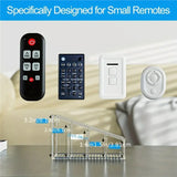 Clear Plastic Remote Control Organizer With 4 Storage Compartments And Desk Holder For Home And Office Use