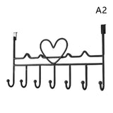 Heart-Shaped Door Behind Hook Storage Wall Hanging Clothes Hanger Hook Punch-free Hanger Bedroom Organizer Storage Accessories