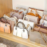 1/2-Pack Clear Acrylic Handbag Organizers - Space-Saving Closet Racks for Purses & Wallets