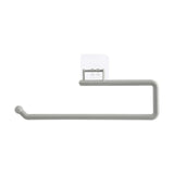 No-Drill Under Cabinet Paper Towel Holder with Towel Hook,Self-Adhesive Plastic Paper Roll Rack,Kitchen Tissue & Cloth Organizer