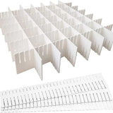 10Pcs Drawer Dividers,Adjustable Divider Drawer, Drawer Organiser System, Drawer Divider for Cupboard, Underwear, Socks