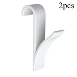 Kitchen Bathroom Hanger Clips Storage Racks White Clear Hanger Heated Towel Radiator Rail Clothes Scarf Hanger Hooks Holder