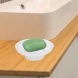 Frosted Glass Soap Dish Round clear Bathroom Replacement Soap Holder Bathroom Vanities Soaps holder multiuse Kitchen Sinks rack