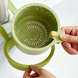 2IN1 Sink Drain Basket Faucet Hanging Filter Bag Adjustable Automatic Dumping Basket Sink Sponge Rack Kitchen Waste Collector