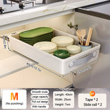 Pull Out Storage Tray Kitchen Sliding Cabinet Shelf with Slide Rails Drawer Spice Rack Bowl Dish Shelf Pantry Kitchen Organizer