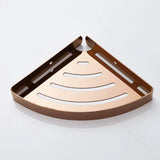 304 Stainless Steel Bathroom Storage Rack Coner Shelf Rose Gold Shower Rack Wall Mounted Organizer Shelf Bahroom Hardware Rack
