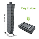 10 Layer Shoe Box Storage Hanging Bag Non-Woven Fabric Hanging Shoe Shelves Collapsible Wardrobe Storage Organizer for Shelves