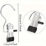 10/20/30PCS Stainless Steel Clothespins Laundry Clothes Pegs Hook Portable Hanging Clothes Clip Pants Socks Storage Clip