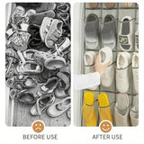 24 compartments shoe storage bag, door hanging storage bag, suitable for bedrooms, living rooms, dormitories, shoe storage bag
