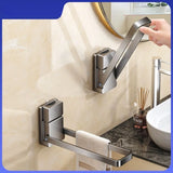 Foldable Towel Rack No Drill Suction Cup Towel Holder for Bathroom Kitchen Sink Hand Towel Storage for Bathroom Vanity Sink