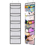 Foldable Wall Hanging Shelves Over The Door Clothes Organizer Storage for Closet with 5 Pockets Organizer for Bedroom Bathroom