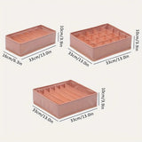 3pcs Space Saving Underwear Organizer Multi-Compartment Drawer for Bras, Panties Socks Closet, Bedroom Storage Boxes