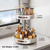 360° Rotating Kitchen Spice Rack Carbon Steel Lazy Susan Turntable Organizer for Pantry Cabinet Countertop