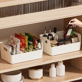 Large Capacity Spice Rack Transparent Divided Cosmetic Food Storage Box Countertop Spice Shelf Kitchen Pantry Cabinet Organizer