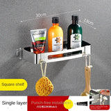 1/2 Layers Corner Shower Shelf Bathroom Shampoo Shower Shelf Holder 304 Stainless Steel Punch Free Kitchen Tripod Corner Stand