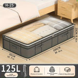 2-Pack Under-Bed Storage Bins, Large Capacity, Dustproof & Moistureproof with Clear Window Lid, Space-Saving Organizer