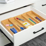 Expandable Bamboo Kitchen Drawer Organizer,Adjustable Cutlery Holder and Cutlery Tray Organizer,Drawer divider for silverware,Ta