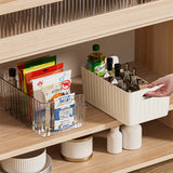 Countertop Condiment Rack Modular Kitchen Spice Organizer Box with Adjustable Dividers for Bottles/Jars 〔QTG329〕