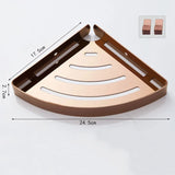 304 Stainless Steel Bathroom Storage Rack Coner Shelf Rose Gold Shower Rack Wall Mounted Organizer Shelf Bahroom Hardware Rack