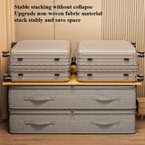 Large Under-Bed Storage Boxes,Stackable Durable Non-Woven Fabric Clothes Organizer Bins , for Bedroom Wardrobe Organization