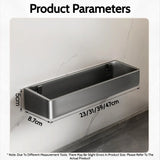 Grey Wall-Mounted Kitchen Spice Rack Kitchen Storage Rack Household Multifunctional Carbon Steel Storage Box Kitchen Accessories