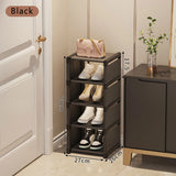 Shoe rack Small shoe cabinet widened against the wall door shoe rack small narrow household storage rental multi-storey