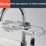 Kitchen Sink Drain Rack Sponge Storage Basket Faucet Holder Space Aluminum Soap Drainer Shelf Organizer Bathroom Accessories