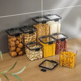 460-1800ml Sets Stackable Kitchen Sealed Jar Plastic Food Storage Box Multigrain Tank Bottle Dried Fruit Tea Storage Containers