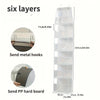 4/6 Layer Hanging Organizer Behind The Door Storage Bags For Clothes Miscellaneous Closet Bedroom Dorm Storage Hanger Rack