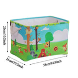 Large Capacity Clothing Sorting Box with Rope HandleCartoon Folding Linen Storage Basket for Toys Underwear Socks Organizer
