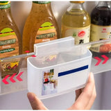 2Pcs Sliced Cheese Holder for Fridge, Refrigerator Side Door Organizer, Hanging Storage for Kitchen, Storing Seasoning Box